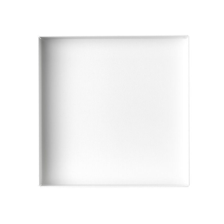 Hvid Kvadratisk Metal Bakke fra by Brorson - Dansk Design