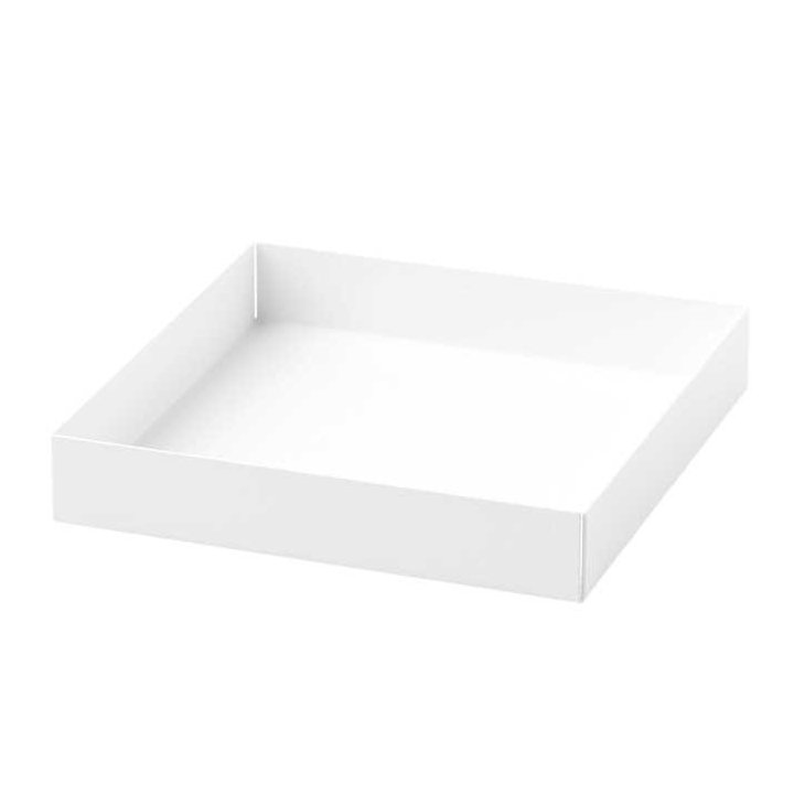 Hvid Kvadratisk Metal Bakke fra by Brorson - Dansk Design