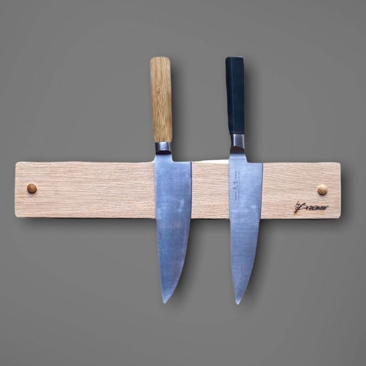 Knivholder og Knivmagnet i Natur Eg Ekstra Stærke Magneter