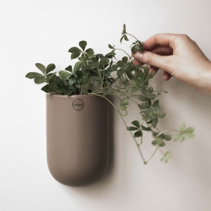 Væghængt krukke til planter