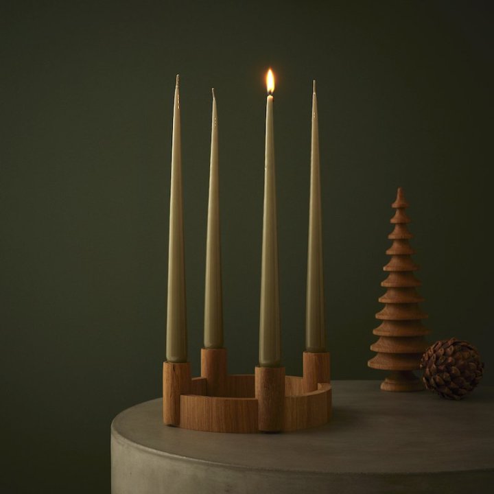 Adventsstage i egetræ